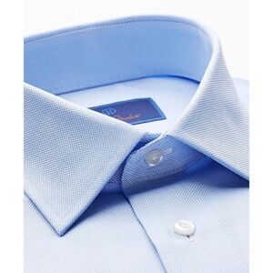 David Donahue Royal Oxford Dress Shirt, Classic Fit in Sky- 17.5/34/35